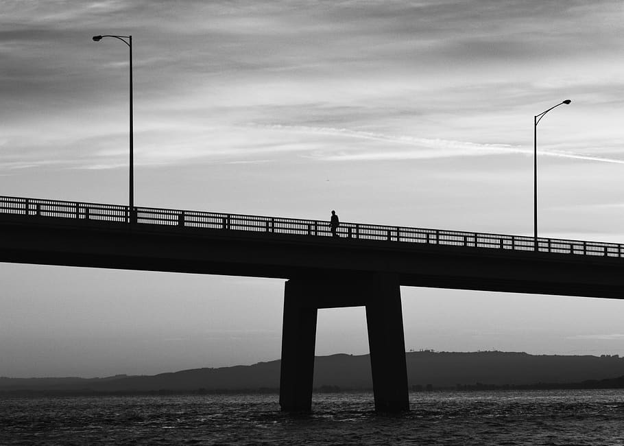 bridge during daytime, bridge - man made structure, water, connection HD wallpaper