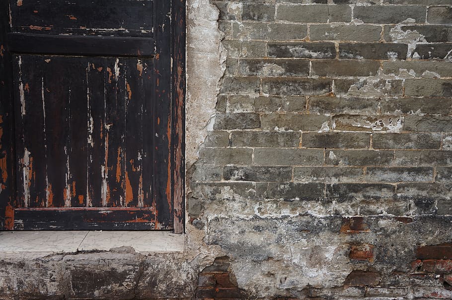 china, foshan, no one, pattern, wear and tear, door, urban HD wallpaper