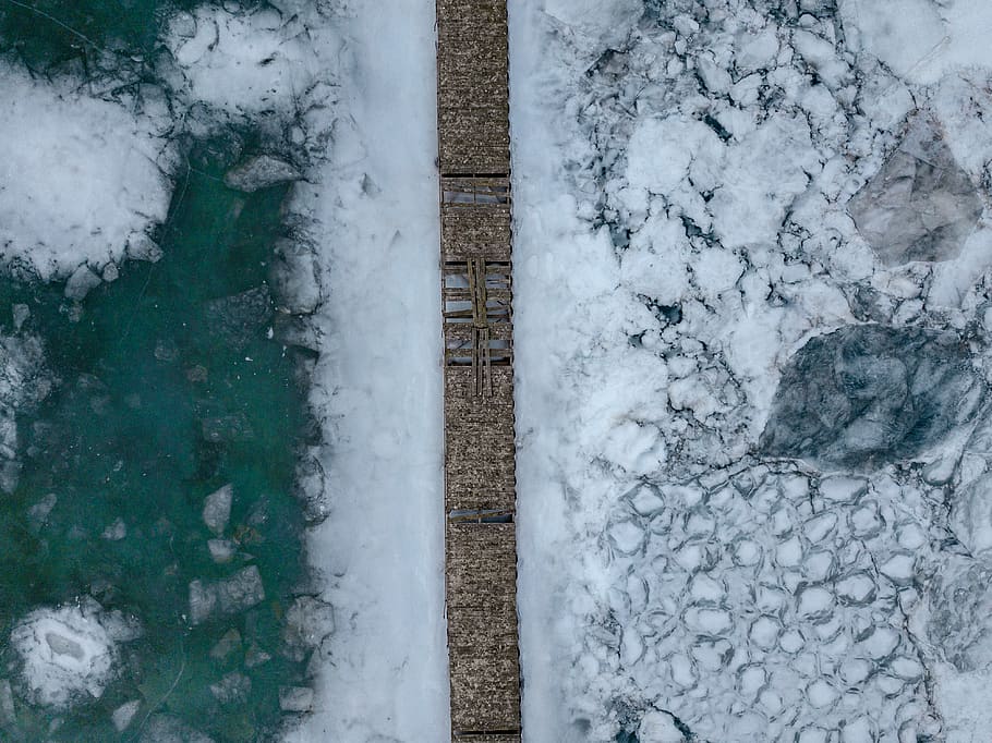 aerial, snow, cold temperature, winter, no people, day, white color HD wallpaper