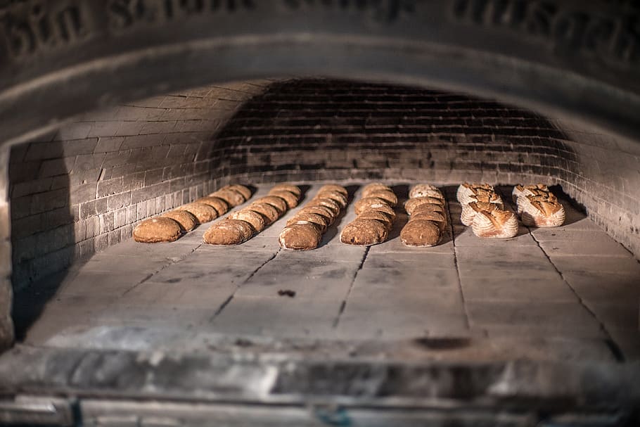 Bread in Oven, food and Drink, baking, no people, selective focus, HD wallpaper