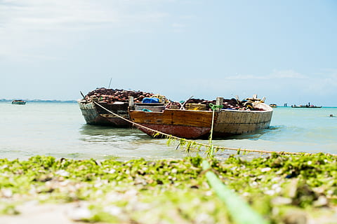 brown canoe boat, vessel, vehicle, watercraft, transportation HD wallpaper