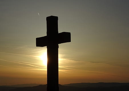 sunrise, easter, resurrection, symbol, cross, religion, christianity HD wallpaper