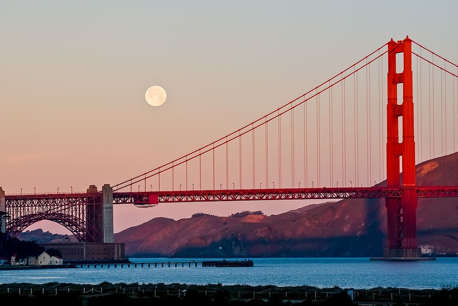 Golden Gate Bridge, architecture, bay, city, cityscape, clouds HD wallpaper