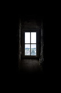 glass door with white steel frame, window, castle, window light HD wallpaper