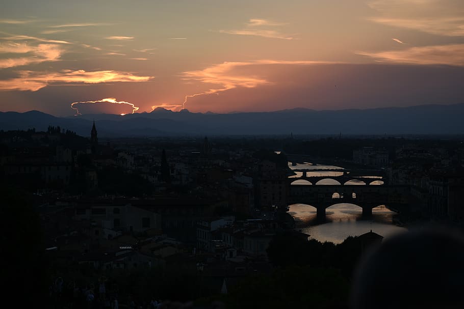 italy, florence, sky, sunset, architecture, built structure HD wallpaper