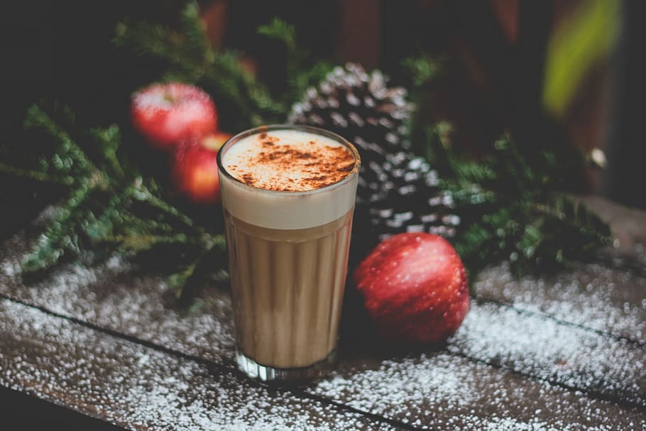 drinks, beverage, cold, table, restaurant, coffee, glass, apple HD wallpaper