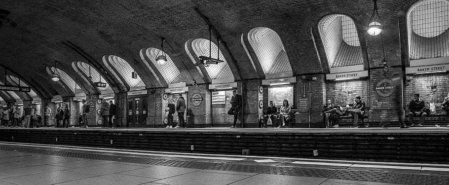 baker street tube station, london, underground, sherlock holmes, HD wallpaper