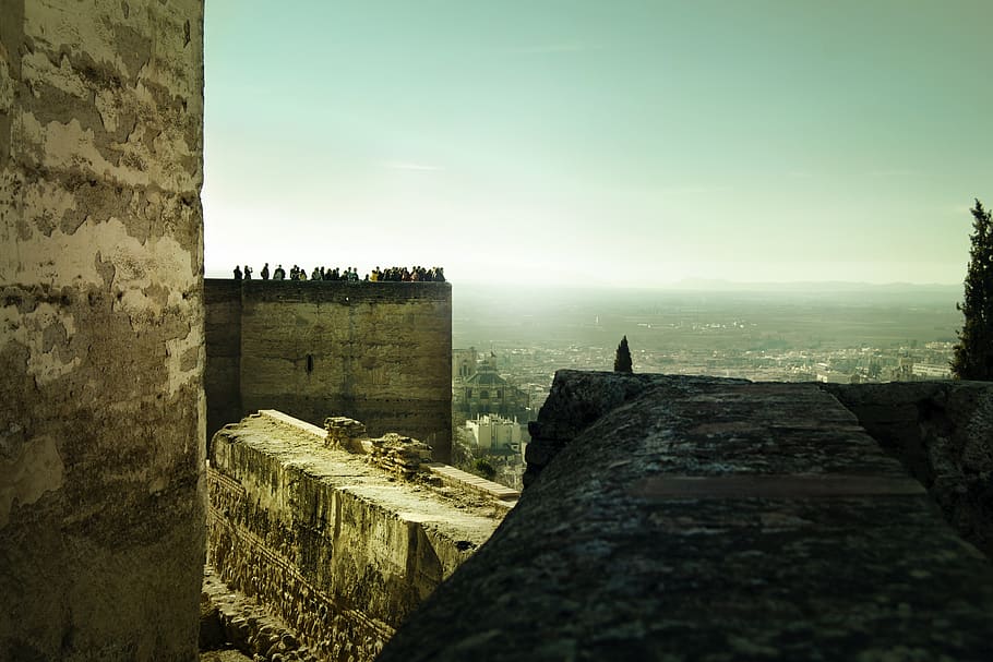 spain, granada, alhambra, built structure, architecture, sky HD wallpaper