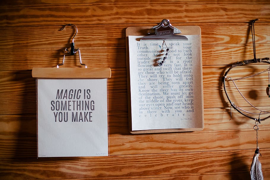 Two White Papers, magic, typography, text, communication, western script HD wallpaper