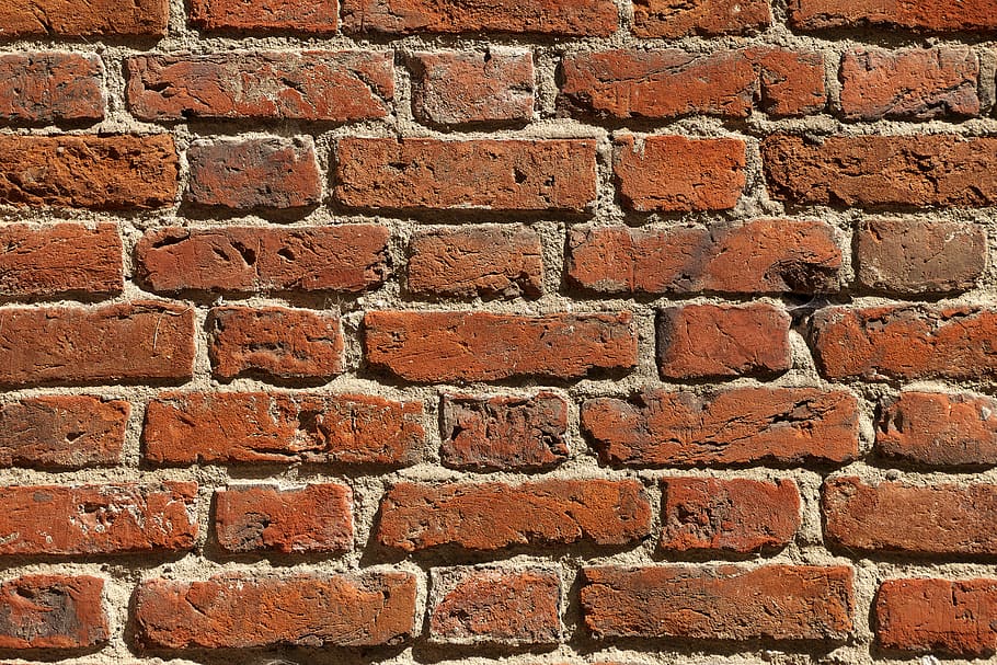 wall, brick, facade, historically, red, brick red, pattern HD wallpaper