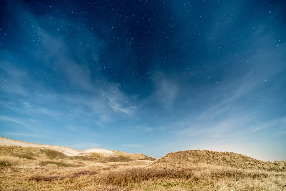 grass field and mountain, sky, landscape, scenics - nature, environment HD wallpaper