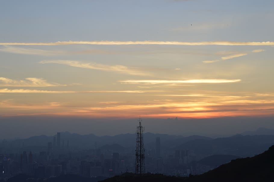 sky, tower, sunset, cloud - sky, scenics - nature, beauty in nature HD wallpaper