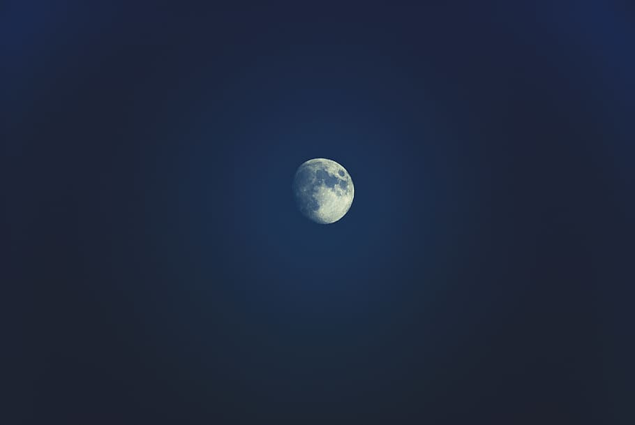 moon, dark, night, sky, mystical, lunar, space, astronomy, beauty in nature HD wallpaper