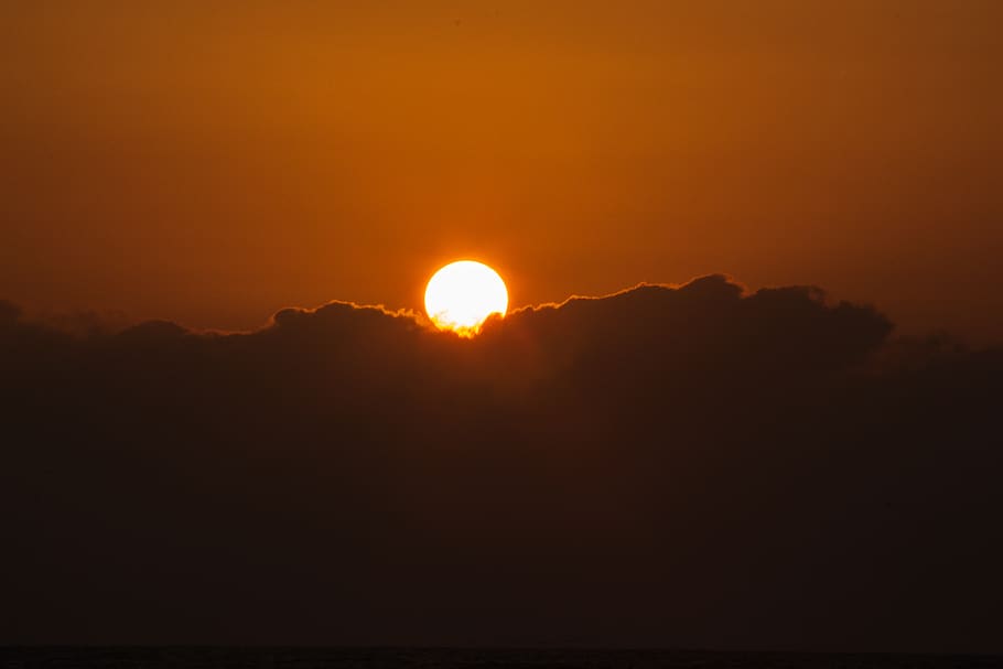 sunset during cloudy day, nature, outdoors, sky, sunlight, india HD wallpaper