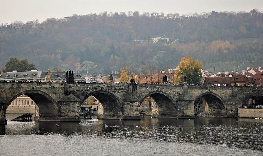 prague, czech republic, city, travel, river, bridge, architecture, HD wallpaper
