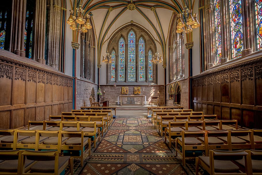 chester cathedral, church, abbey, lady chapel, room, interior, HD wallpaper