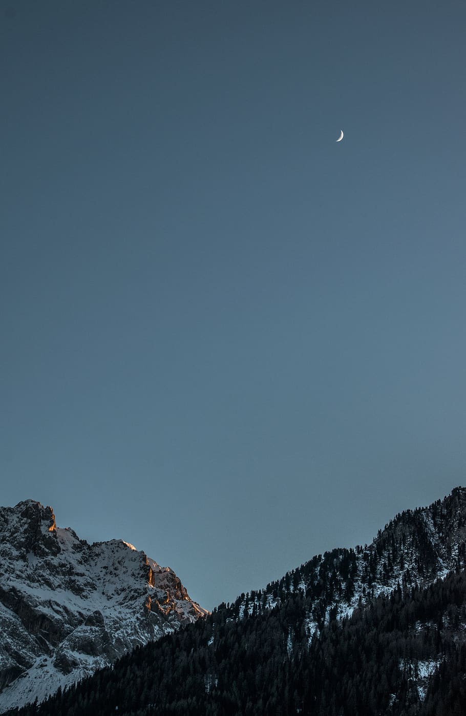 mountain night, mountain moon, sky mountain, dolomites, night mountain landscape