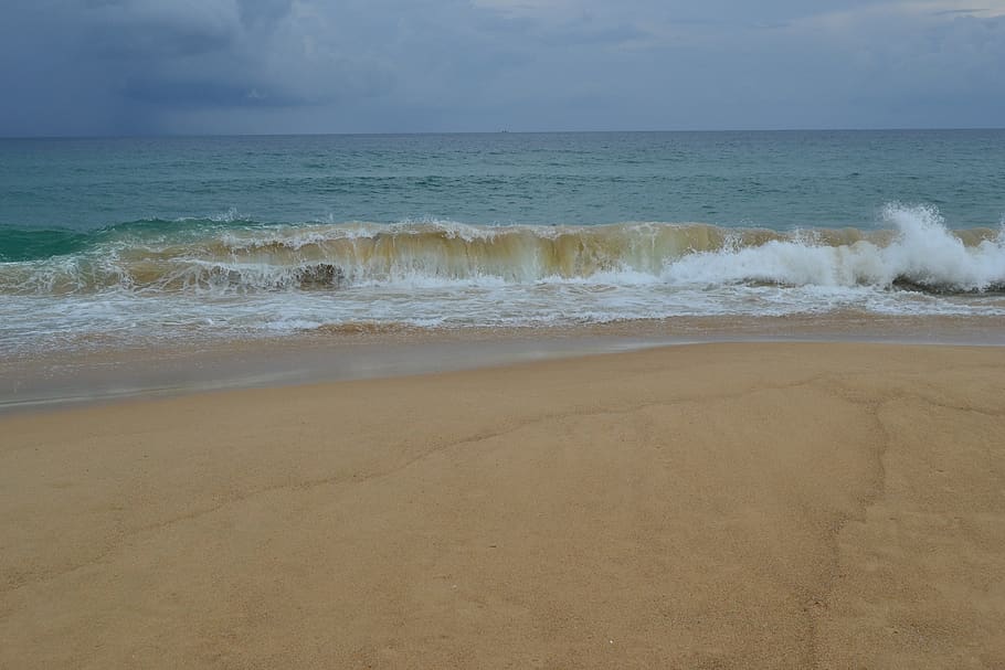 thailand, beach, wave, landscape, sea, horizon over water, beauty in nature HD wallpaper