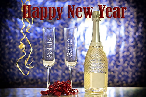 New year s eve background image., 2018, happy, party, champagne HD wallpaper