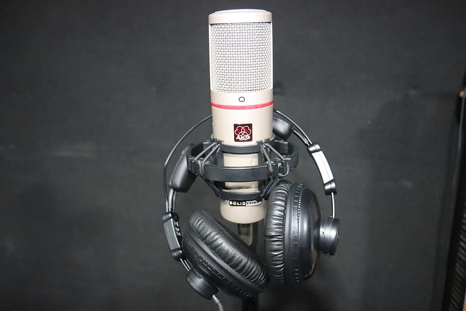 microphone, record, studio, technology, indoors, close-up, equipment HD wallpaper