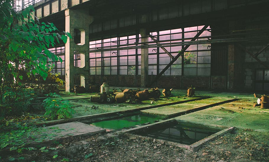 factory, abandoned, exploration, empty, communism, huge, open HD wallpaper