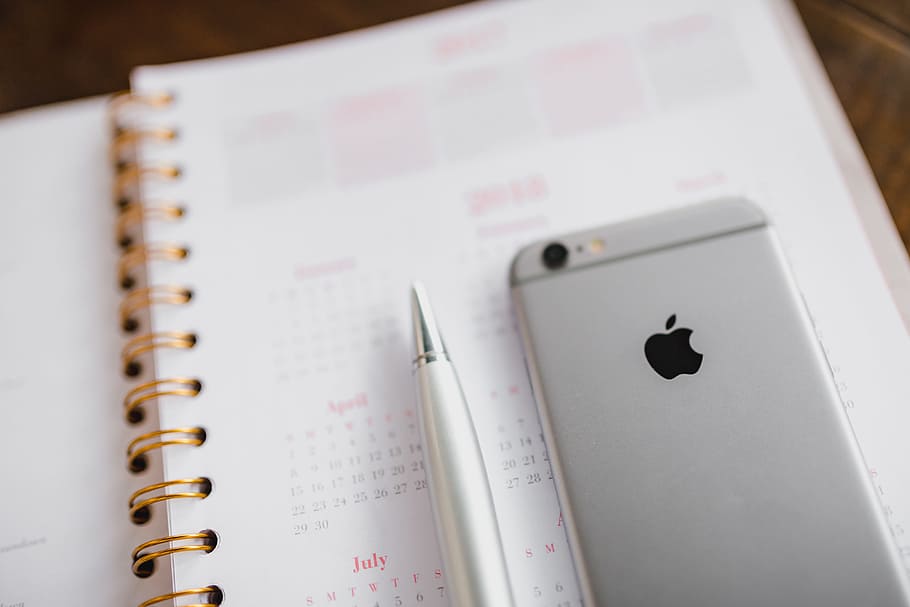 Pink calendar, notebook, diary, desk, note pad, spiral notebook HD wallpaper