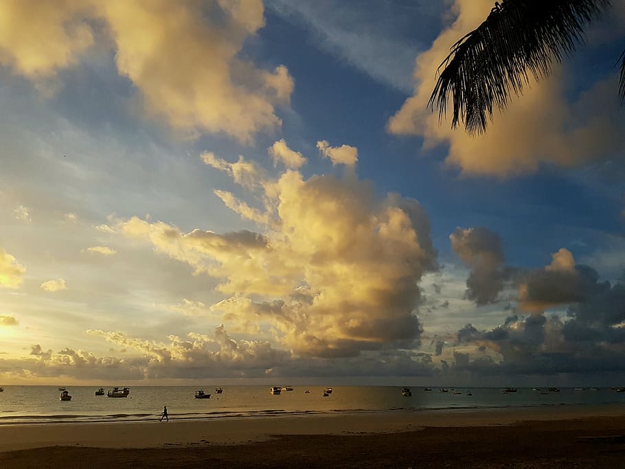 brazil, maragogi, sky, cloud - sky, sea, water, scenics - nature HD wallpaper