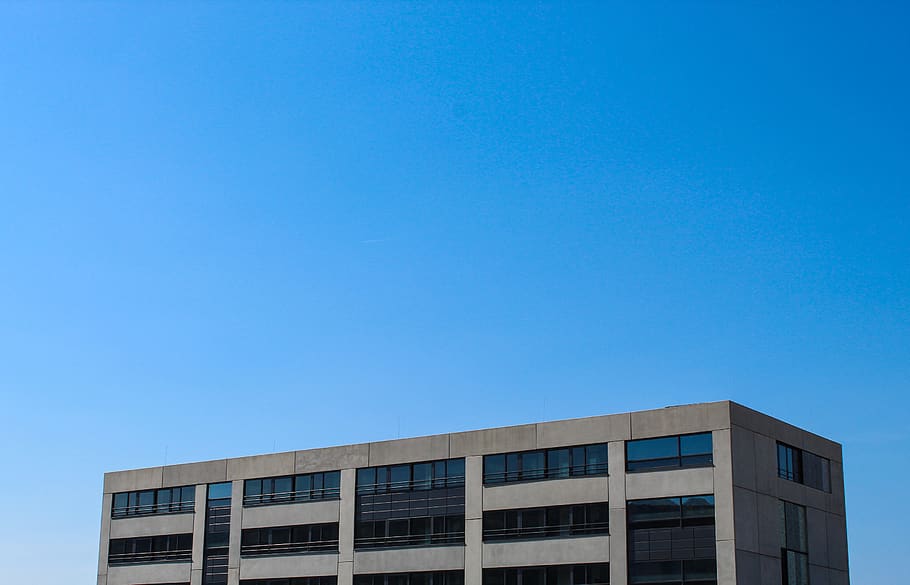 architecture, sky, blue, building, city, built structure, building exterior HD wallpaper