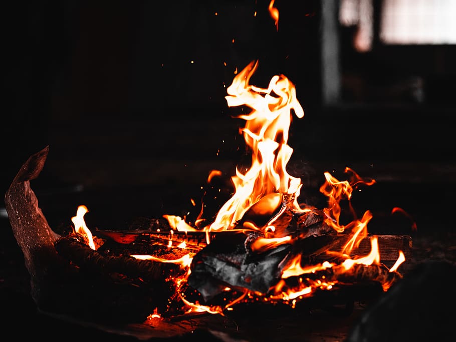 Fire, burning, fire - natural phenomenon, heat - temperature HD wallpaper