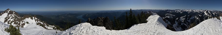 view, panoramic, landscape, forest, water, tree, mountain, scenics - nature HD wallpaper