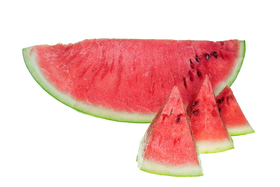 watermelon, slice, isolated, dessert, white, dietfood, sweetfood HD wallpaper