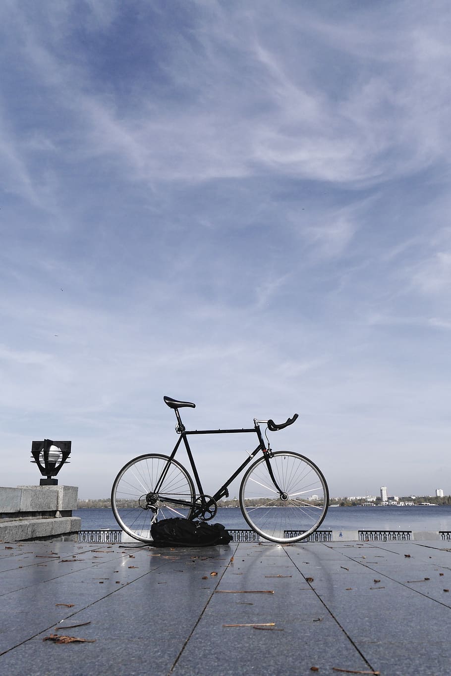 black backpack near black bicycle, ukraine, dnipro, vehicle, transportation HD wallpaper
