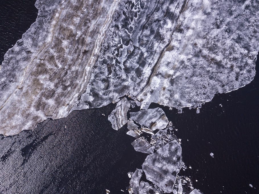 spring, melting, moving, ice, river, cold temperature, no people HD wallpaper