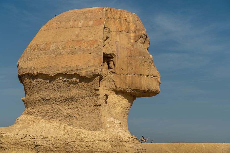 sphinx, egypt, carlo, giza, monument, historical, sky, solid HD wallpaper