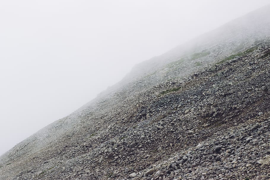 united kingdom, fort william, cloud, clouds, mountain, rockface HD wallpaper