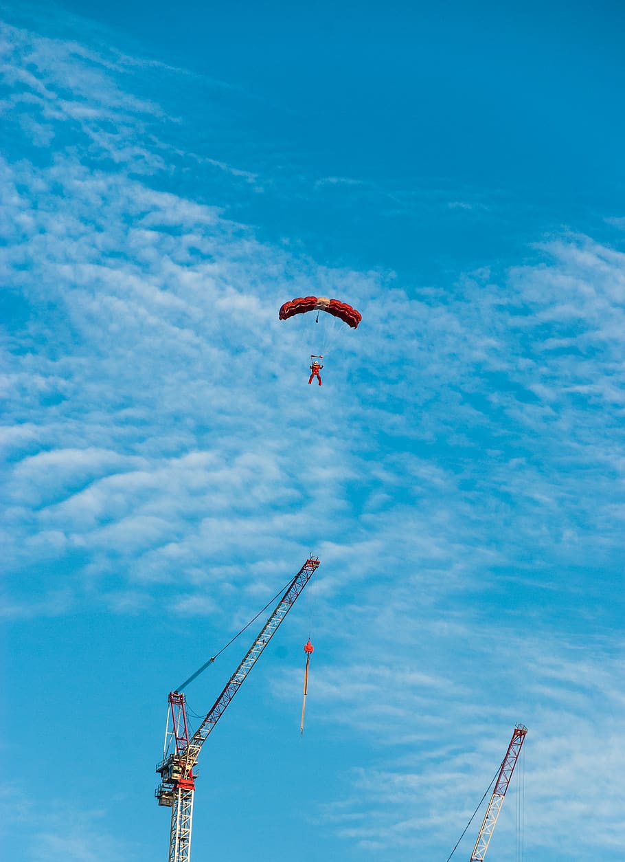 flight, flying, soaring, paragliding, flier, parachute, construction HD wallpaper