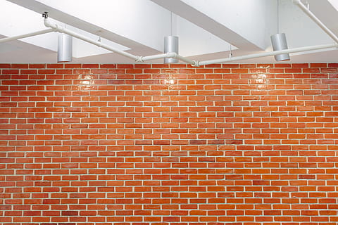 brown brick wall, appliance, texture, light fixture, ceiling fan HD wallpaper