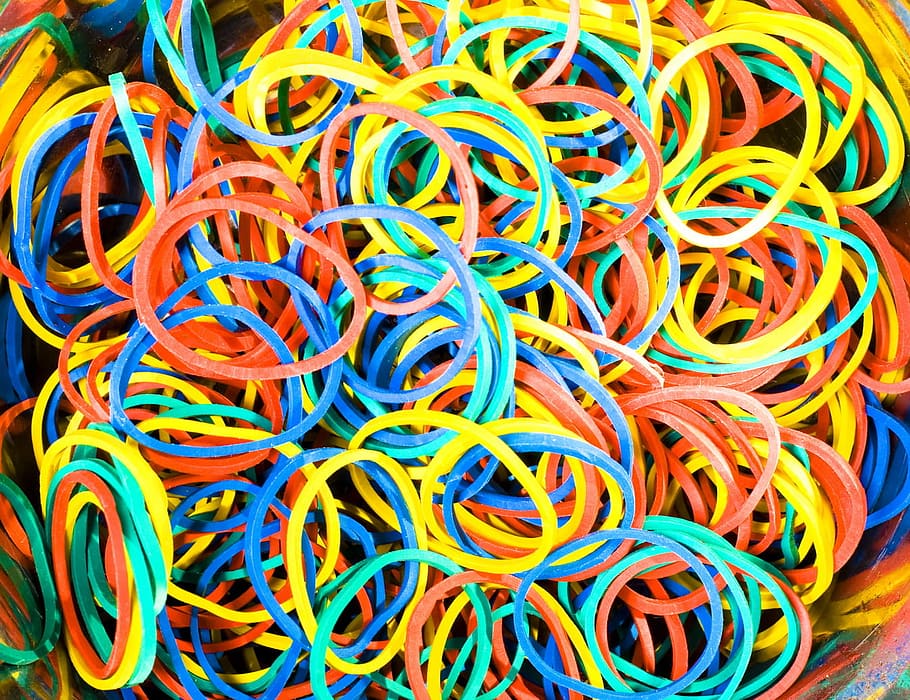 circle, close-up, color, colored, colorful, round, shapes, rubber HD wallpaper
