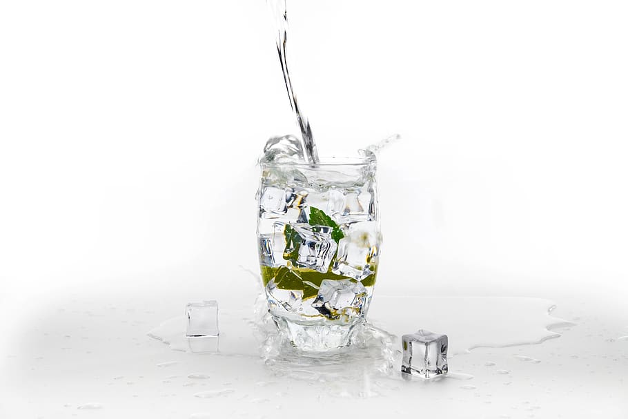 water, refreshment, drink, cool down, ice cubes, cold, liquid HD wallpaper