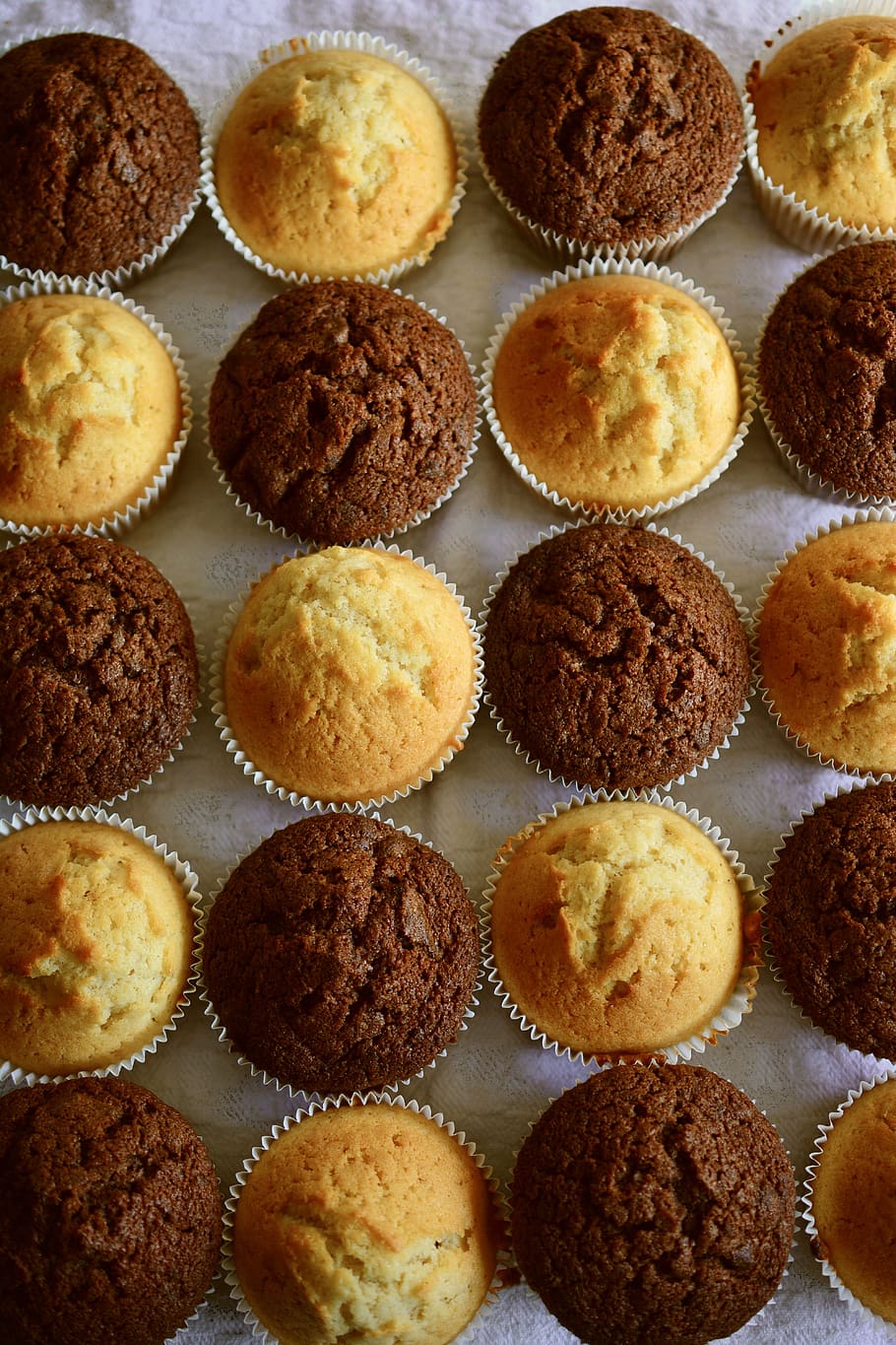 muffins, pastries, baked, cupcakes, dessert, food, chocolate HD wallpaper