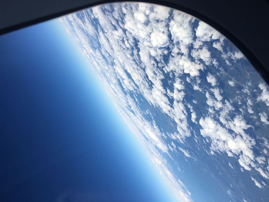 clouds, aviation, travel, flight, sky, space, planet earth HD wallpaper