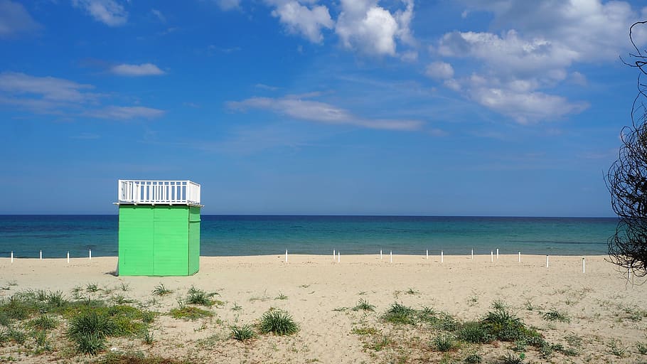 italy, tortolì, orri beach, plage, mer, mare blu, sardegne, HD wallpaper