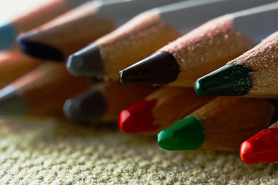 colored pencils, pens, school, paint, creative, colorful, draw, HD wallpaper