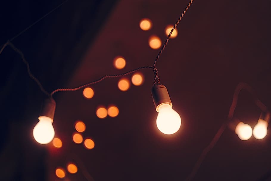 lighting equipment, illuminated, night, light bulb, electricity HD wallpaper