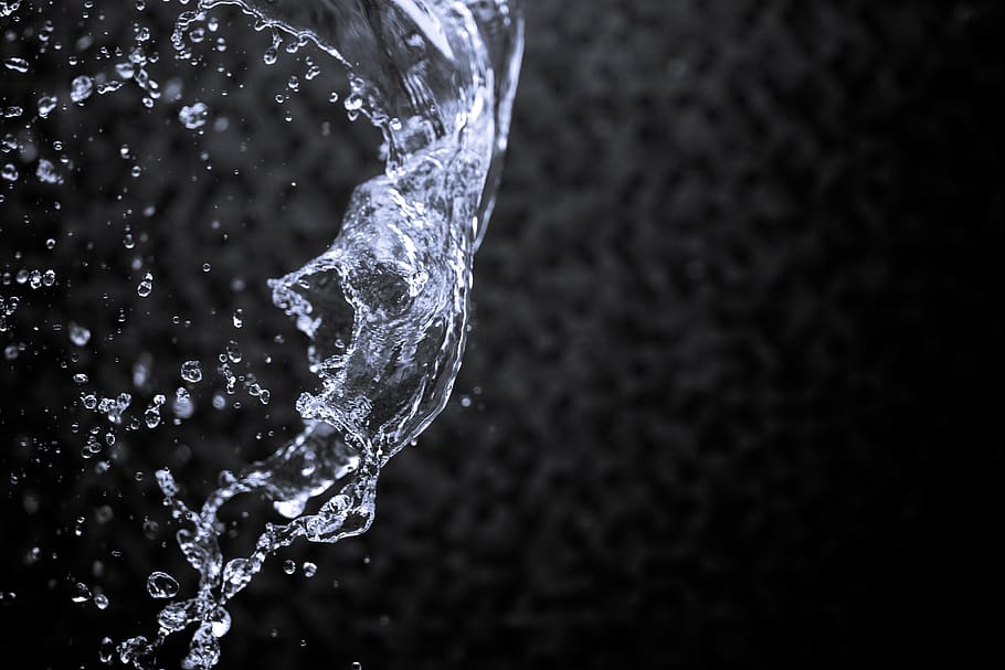 splash, water, motion, splashing, drop, close-up, nature, focus on foreground HD wallpaper
