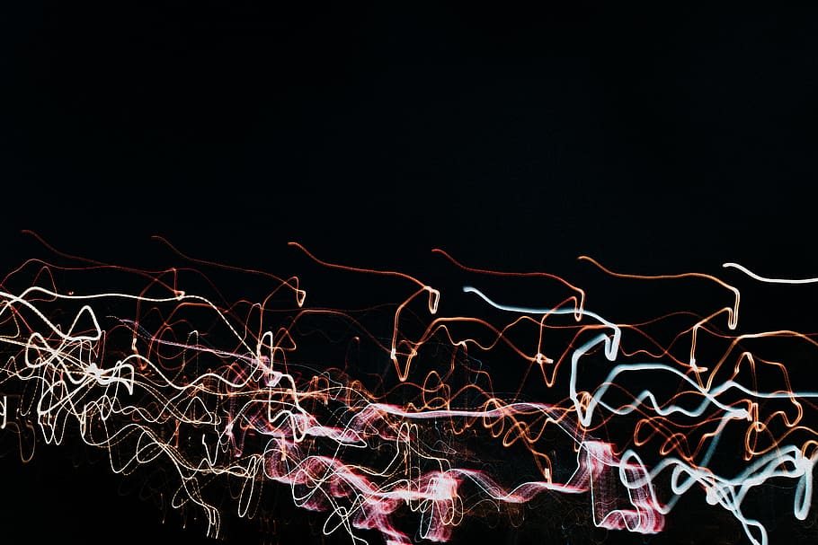 light, dark, light trail, color, colour, long exposure, art HD wallpaper