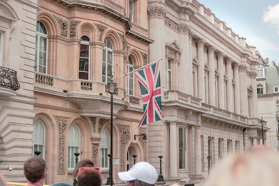 london, united kingdom, uk, england, flag, building, architecture, HD wallpaper