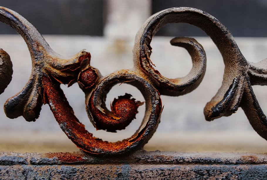rust, still life, iron, old, rusty, metal, weathered, focus on foreground HD wallpaper