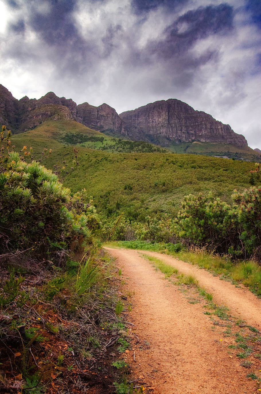 mountain, hiking, trail, path, nature, landscape, adventure HD wallpaper