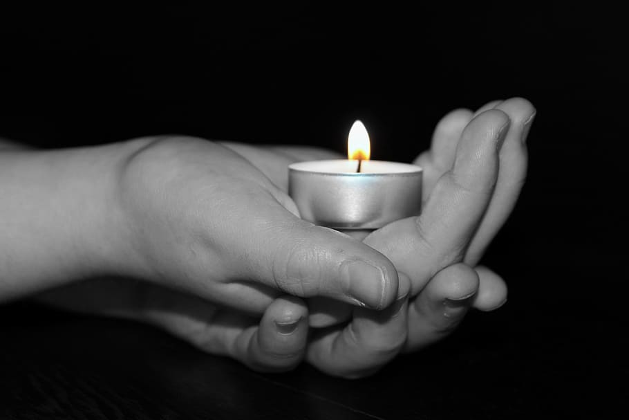 hand, candle, wax, burning, hold, human, activity, fire, human hand HD wallpaper